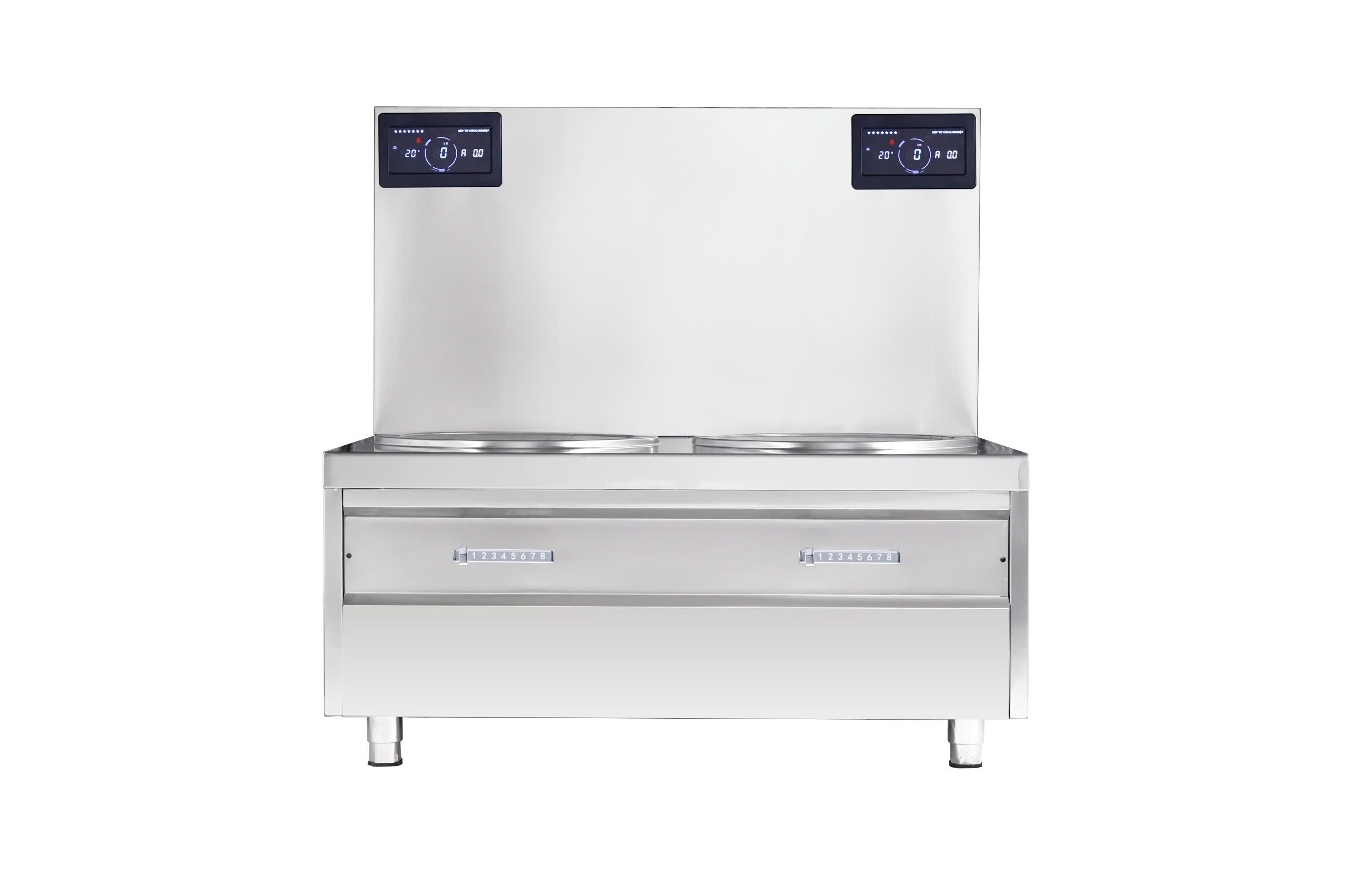 Bếp từ công nghiệp đôi 12KWx2 mặt phẳng