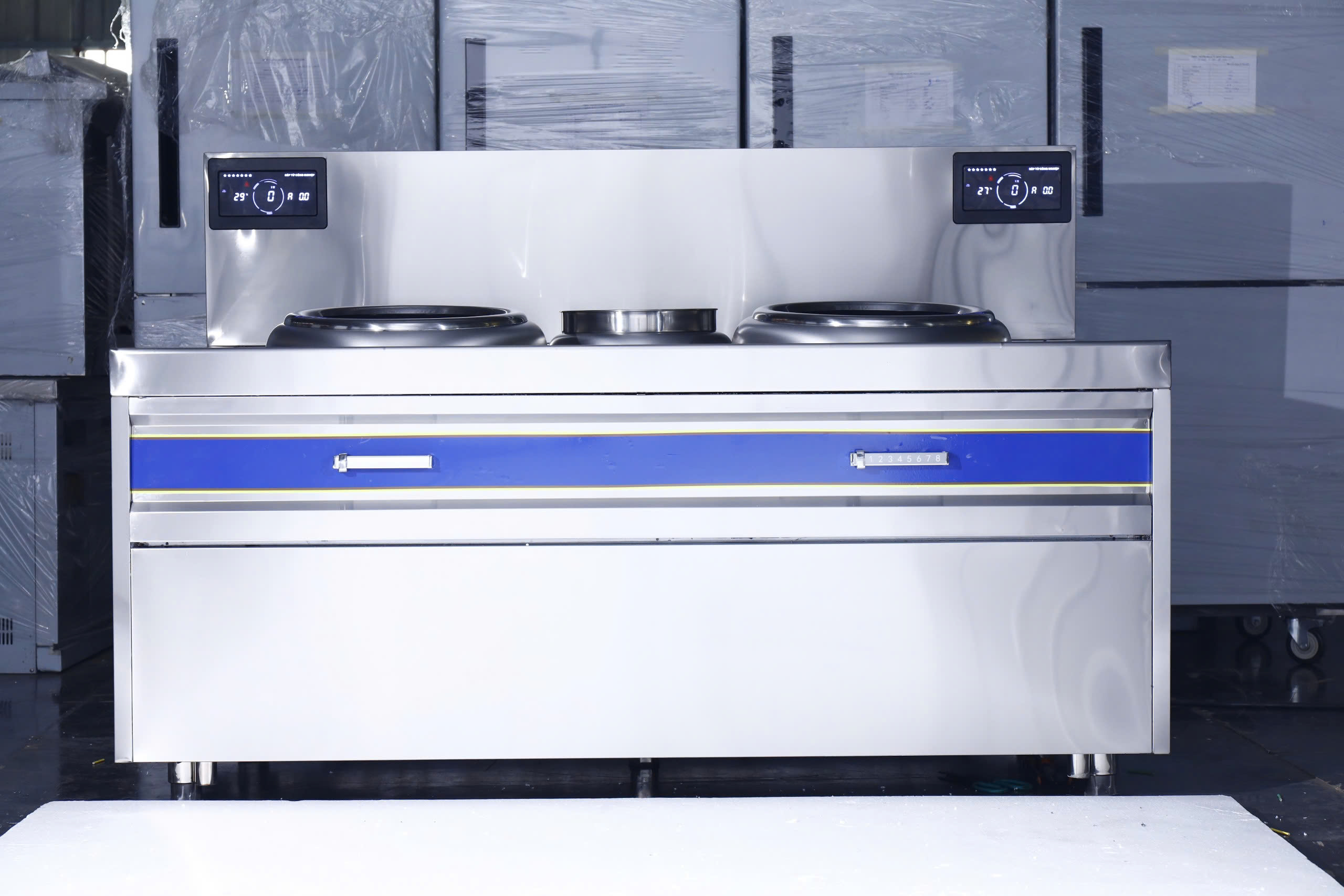 Ảnh 5 của Bếp từ công nghiệp đôi 12KWx2 mặt lõm